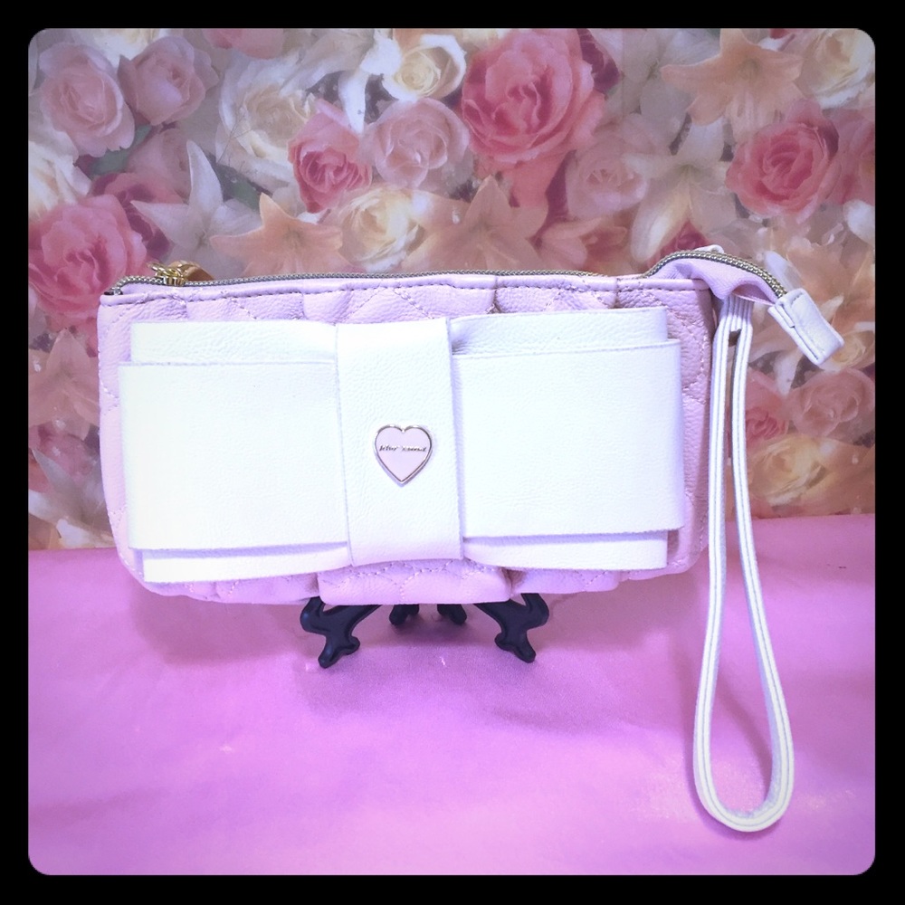 Betsey Johnson bow Wristlet/ clutch